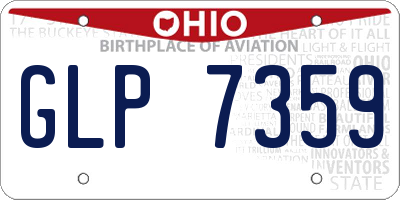 OH license plate GLP7359