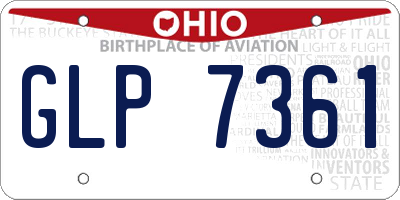 OH license plate GLP7361