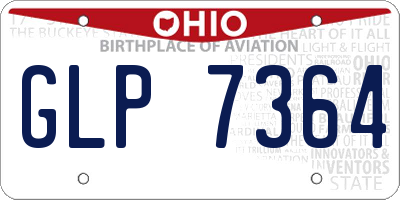 OH license plate GLP7364