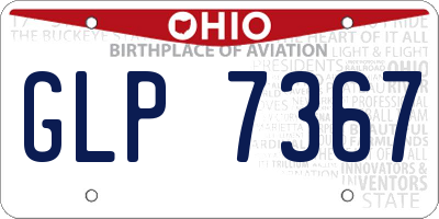 OH license plate GLP7367