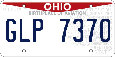 OH license plate GLP7370