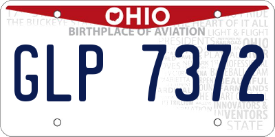 OH license plate GLP7372
