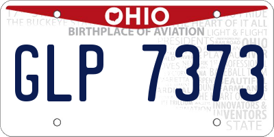 OH license plate GLP7373