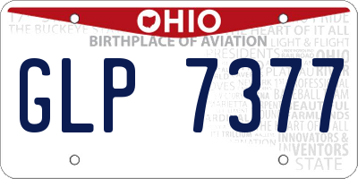 OH license plate GLP7377