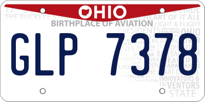 OH license plate GLP7378