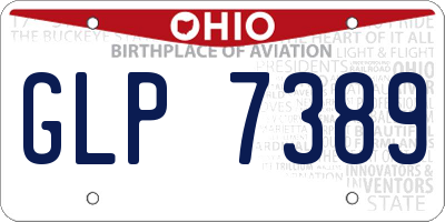 OH license plate GLP7389