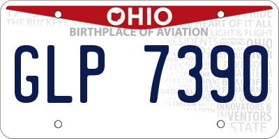 OH license plate GLP7390