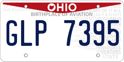 OH license plate GLP7395