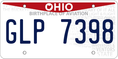 OH license plate GLP7398