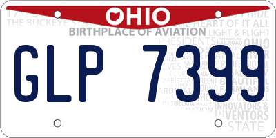 OH license plate GLP7399