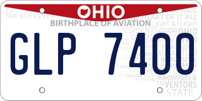 OH license plate GLP7400