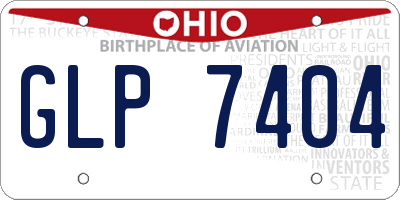 OH license plate GLP7404