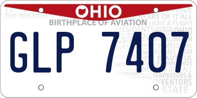 OH license plate GLP7407