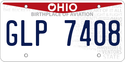 OH license plate GLP7408