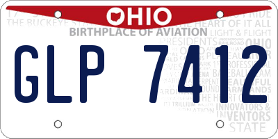 OH license plate GLP7412