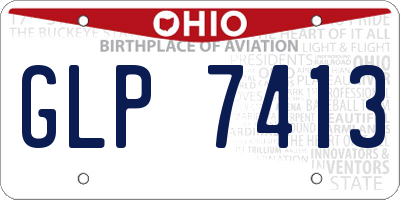 OH license plate GLP7413