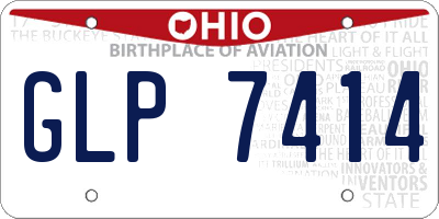 OH license plate GLP7414