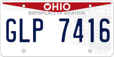 OH license plate GLP7416