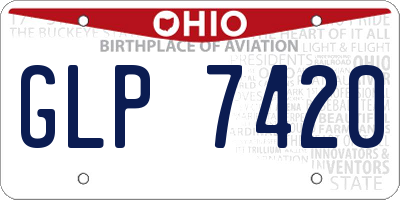 OH license plate GLP7420