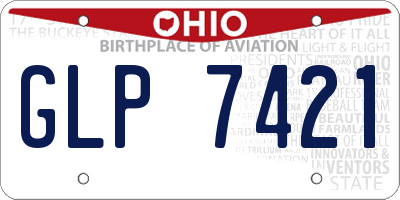 OH license plate GLP7421