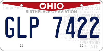 OH license plate GLP7422