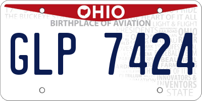 OH license plate GLP7424