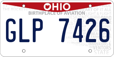 OH license plate GLP7426