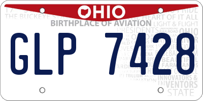 OH license plate GLP7428