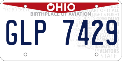 OH license plate GLP7429