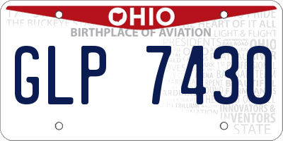 OH license plate GLP7430