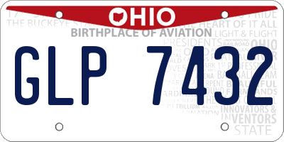 OH license plate GLP7432