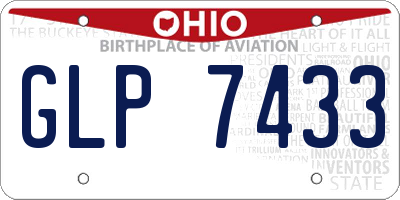 OH license plate GLP7433