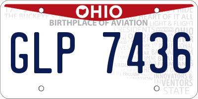 OH license plate GLP7436