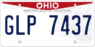 OH license plate GLP7437