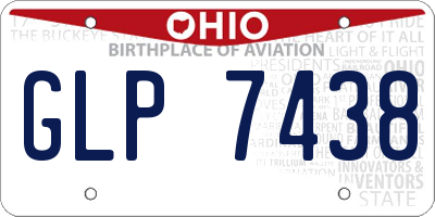 OH license plate GLP7438
