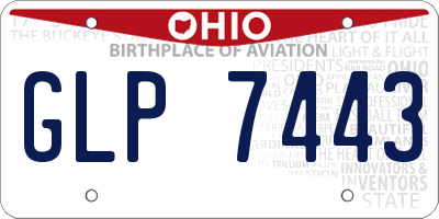 OH license plate GLP7443
