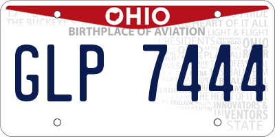 OH license plate GLP7444