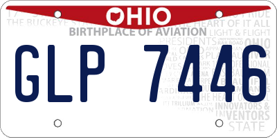 OH license plate GLP7446