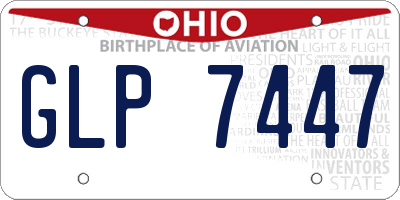 OH license plate GLP7447