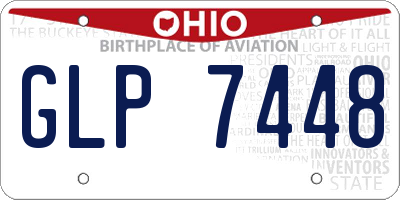 OH license plate GLP7448