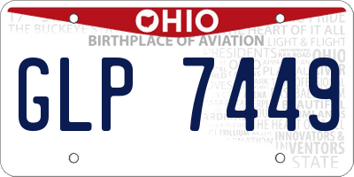 OH license plate GLP7449