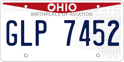 OH license plate GLP7452