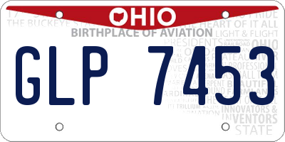 OH license plate GLP7453
