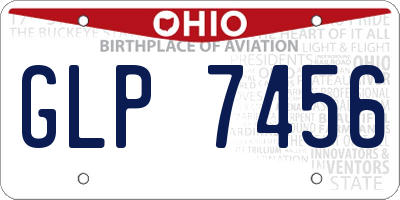 OH license plate GLP7456