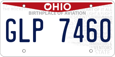 OH license plate GLP7460