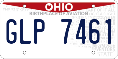 OH license plate GLP7461