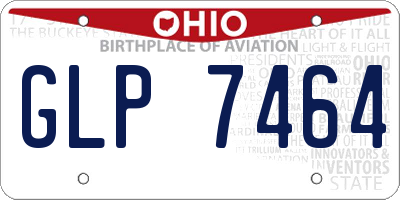 OH license plate GLP7464