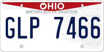 OH license plate GLP7466