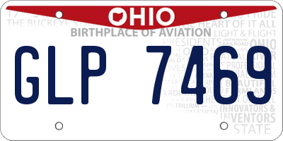 OH license plate GLP7469