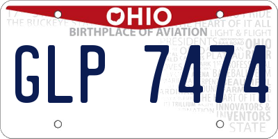 OH license plate GLP7474